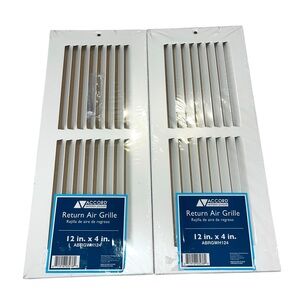 🌟NEW🌟 Two White Accord 12” x 4” Return Air Grille